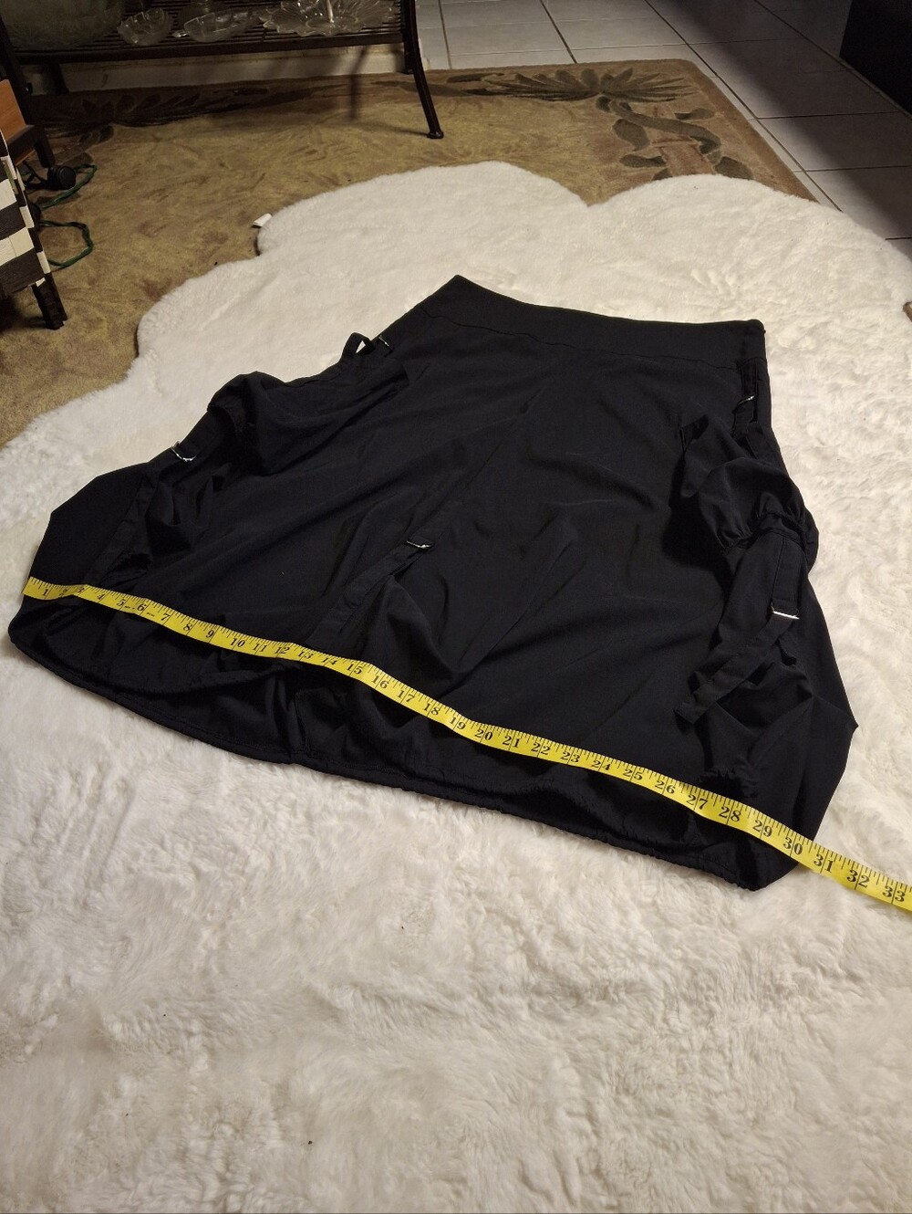Alison Sheri Black Gothic Utility Skirt D-Ring Pocket Stretch Women Size X-Large - Picture 15 of 16